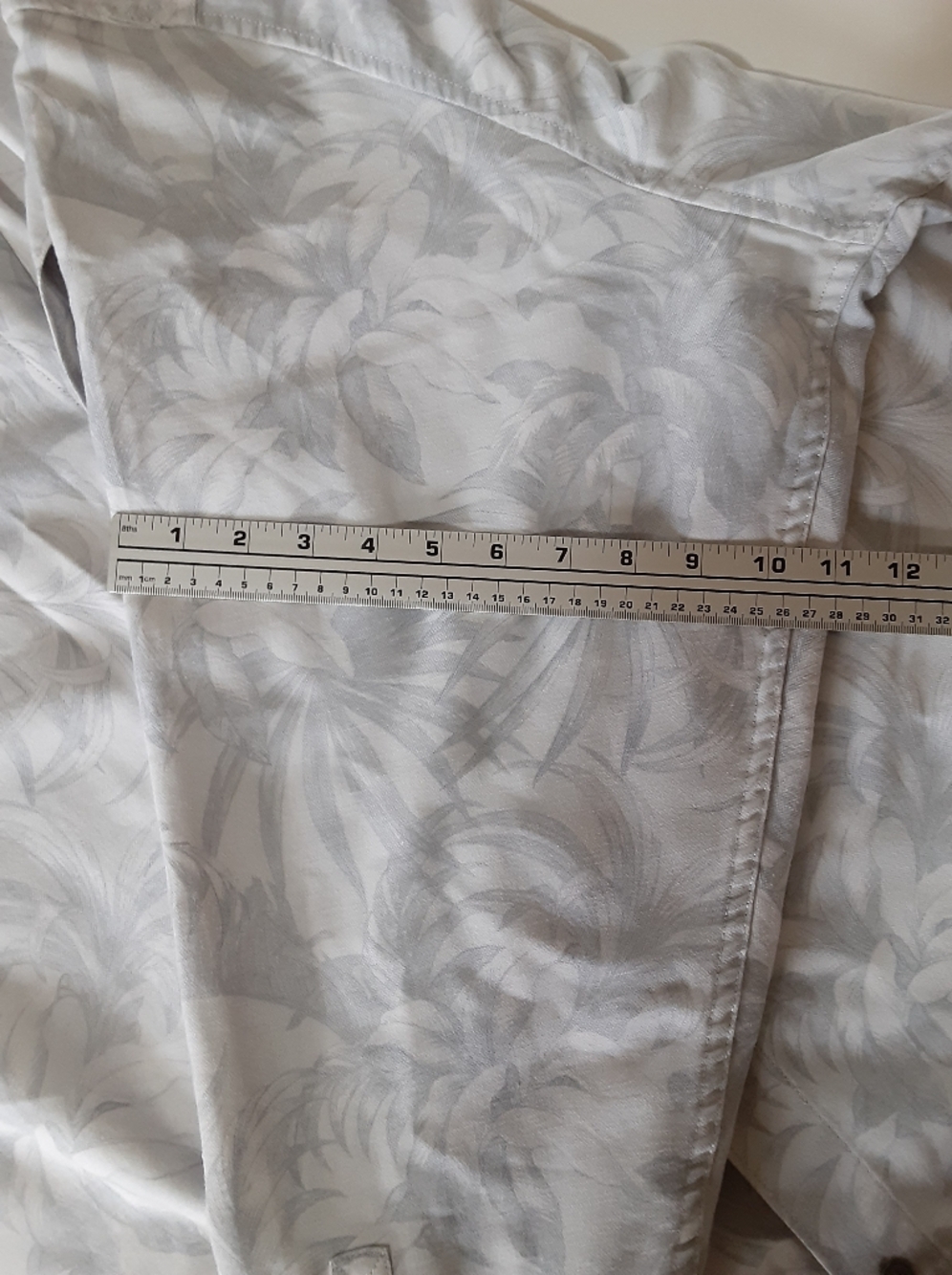 Tommy Bahama 4XLT Big & Tall "Linden Beach Flannel" Light Blue Palm Print - Picture 10 of 14